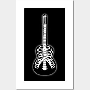 Guitar skeleton Posters and Art